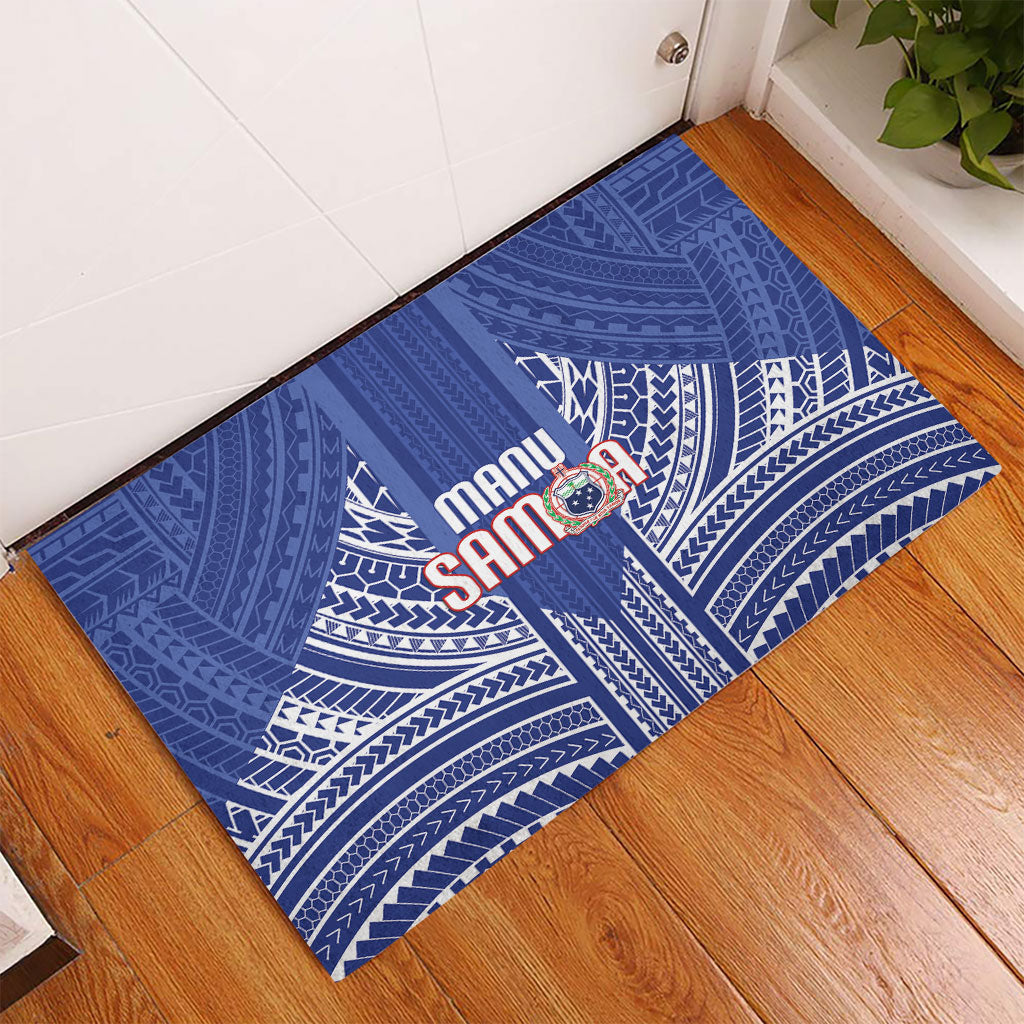 Manu Samoa Rugby 2026 Rubber Doormat Samoan Pattern