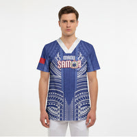 Custom Manu Samoa Rugby 2026 Scrub Top Samoan Pattern