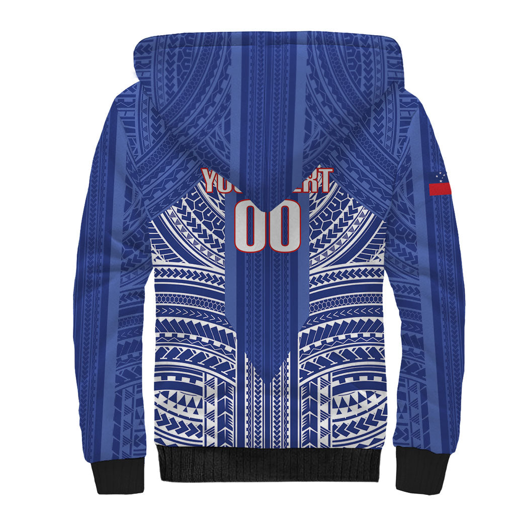 Custom Manu Samoa Rugby 2026 Sherpa Hoodie Samoan Pattern