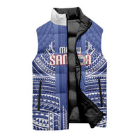 Custom Manu Samoa Rugby 2026 Sleeveless Puffer Jacket Samoan Pattern