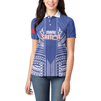 Custom Manu Samoa Rugby 2026 Women Polo Shirt Samoan Pattern