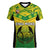 Custom Papua New Guinea Rugby Women V Neck T Shirt Enga Mioks PNG Polynesian Pattern LT14 Female Green - Polynesian Pride