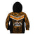 Papua New Guinea Rugby Kid Hoodie Lae Snax Tigers PNG Polynesian Pattern LT14 - Polynesian Pride