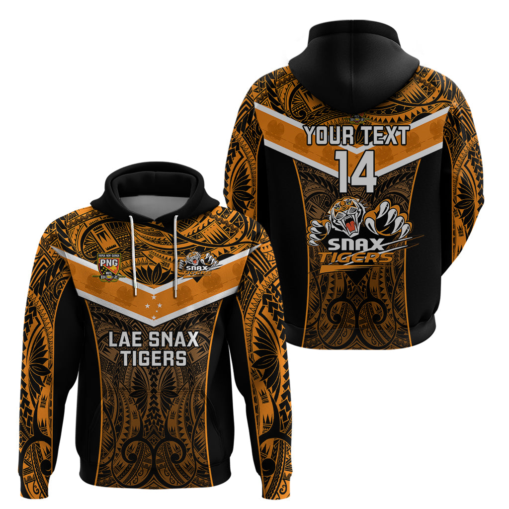 Custom Papua New Guinea Rugby Hoodie Lae Snax Tigers PNG Polynesian Pattern LT14 - Polynesian Pride