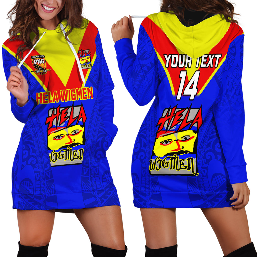 Custom Papua New Guinea Rugby Hoodie Dress Hela Wigmen PNG Polynesian Pattern LT14 - Polynesian Pride
