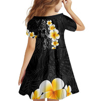 Black Tropical Plumeria With Galaxy Polynesian Art Family Matching Tank Maxi Dress and Hawaiian Shirt LT14 - Polynesian Pride