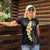 Black Tropical Plumeria With Galaxy Polynesian Art Women Polo Shirt