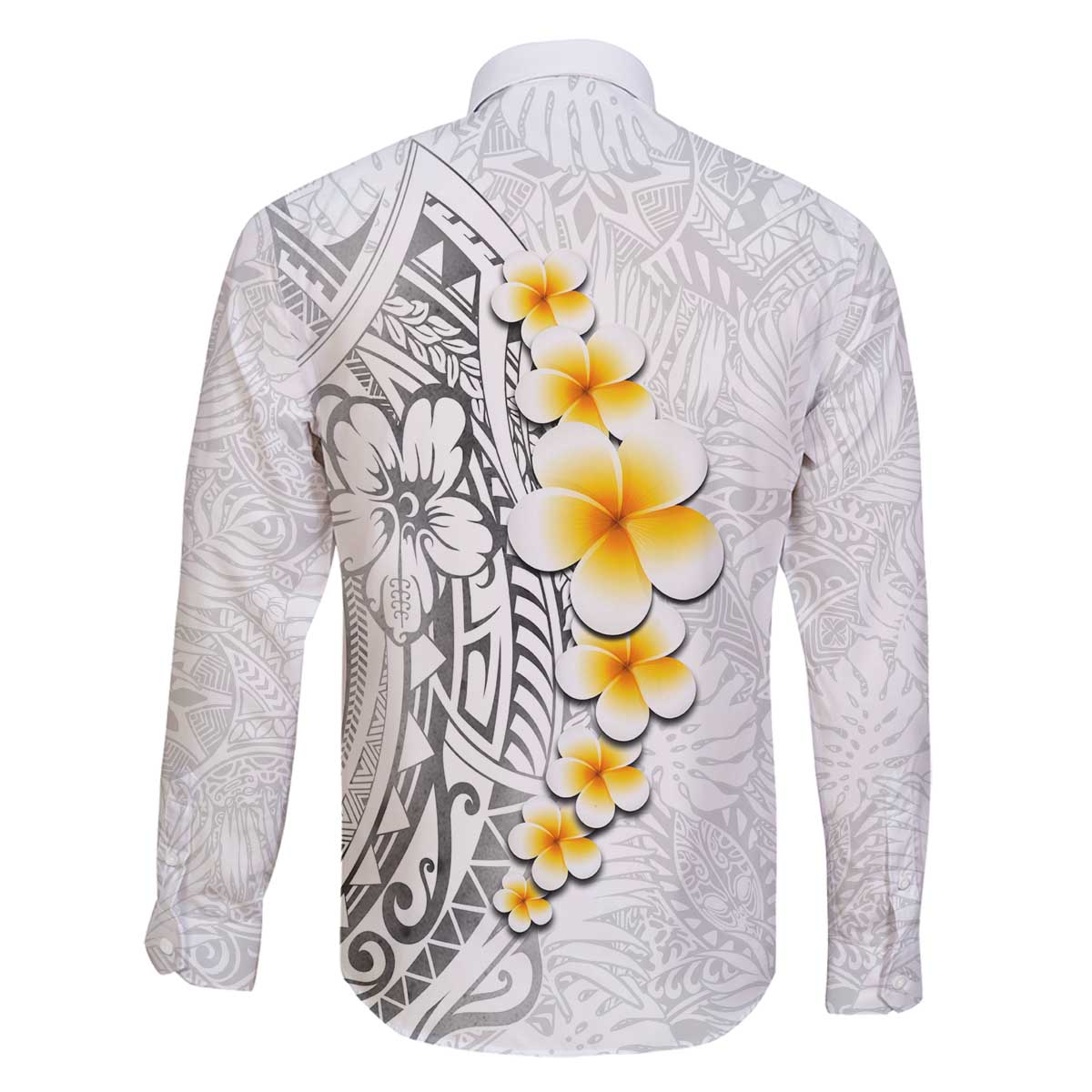 White Tropical Plumeria With Galaxy Polynesian Art Family Matching Off Shoulder Short Dress and Hawaiian Shirt LT14 - Polynesian Pride
