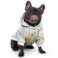 White Tropical Plumeria With Galaxy Polynesian Art Pet Hoodie LT14 - Polynesian Pride