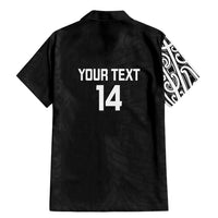 New Zealand Silver Fern Rugby Custom Family Matching Mermaid Dress and Hawaiian Shirt Maori Koru Go Black Fern LT14 - Polynesian Pride