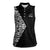 New Zealand Silver Fern Rugby Custom Women Sleeveless Polo Shirt Maori Koru Go Black Fern - Polynesian Pride