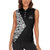New Zealand Silver Fern Rugby Custom Women Sleeveless Polo Shirt Maori Koru Go Black Fern - Polynesian Pride