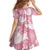 Pink Aloha Hawaii Family Matching Off The Shoulder Long Sleeve Dress and Hawaiian Shirt Monstera Hibiscus Plumeria Seamless Vibes - Polynesian Pride