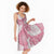 Pink Aloha Hawaii Midi Dress Monstera Hibiscus Plumeria Seamless Vibes - Polynesian Pride