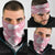 Pink Aloha Hawaii Neck Gaiter Monstera Hibiscus Plumeria Seamless Vibes LT14