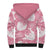 Pink Aloha Hawaii Sherpa Hoodie Monstera Hibiscus Plumeria Seamless Vibes - Polynesian Pride