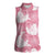 Pink Aloha Hawaii Women Sleeveless Polo Shirt Monstera Hibiscus Plumeria Seamless Vibes - Polynesian Pride