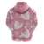 Pink Aloha Hawaii Zip Hoodie Monstera Hibiscus Plumeria Seamless Vibes - Polynesian Pride