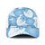 Blue Aloha Hawaii Baseball Net Cap Monstera Hibiscus Plumeria Seamless Vibes - Polynesian Pride