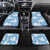 Blue Aloha Hawaii Car Mats Monstera Hibiscus Plumeria Seamless Vibes LT14 Set 4pcs Blue - Polynesian Pride