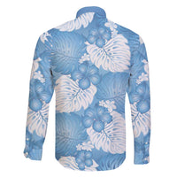 Blue Aloha Hawaii Family Matching Mermaid Dress and Hawaiian Shirt Monstera Hibiscus Plumeria Seamless Vibes LT14 - Polynesian Pride