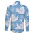 Blue Aloha Hawaii Family Matching Off The Shoulder Long Sleeve Dress and Hawaiian Shirt Monstera Hibiscus Plumeria Seamless Vibes - Polynesian Pride