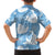 Blue Aloha Hawaii Family Matching Off Shoulder Maxi Dress and Hawaiian Shirt Monstera Hibiscus Plumeria Seamless Vibes - Polynesian Pride