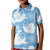 Blue Aloha Hawaii Kid Polo Shirt Monstera Hibiscus Plumeria Seamless Vibes - Polynesian Pride