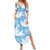 Blue Aloha Hawaii Summer Maxi Dress Monstera Hibiscus Plumeria Seamless Vibes - Polynesian Pride