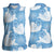 Blue Aloha Hawaii Women Sleeveless Polo Shirt Monstera Hibiscus Plumeria Seamless Vibes - Polynesian Pride