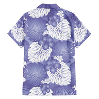 Purple Aloha Hawaii Family Matching Off The Shoulder Long Sleeve Dress and Hawaiian Shirt Monstera Hibiscus Plumeria Seamless Vibes - Polynesian Pride