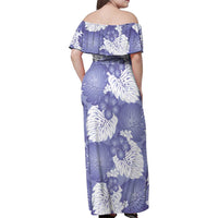 Purple Aloha Hawaii Family Matching Off Shoulder Maxi Dress and Hawaiian Shirt Monstera Hibiscus Plumeria Seamless Vibes LT14 - Polynesian Pride