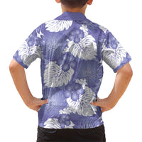 Purple Aloha Hawaii Family Matching Short Sleeve Bodycon Dress and Hawaiian Shirt Monstera Hibiscus Plumeria Seamless Vibes LT14 - Polynesian Pride
