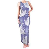 Purple Aloha Hawaii Family Matching Tank Maxi Dress and Hawaiian Shirt Monstera Hibiscus Plumeria Seamless Vibes LT14 Mom's Dress Purple - Polynesian Pride