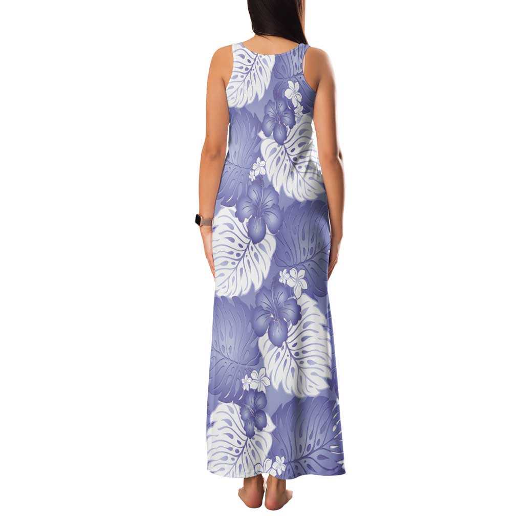 Purple Aloha Hawaii Family Matching Tank Maxi Dress and Hawaiian Shirt Monstera Hibiscus Plumeria Seamless Vibes LT14 - Polynesian Pride