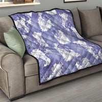 Purple Aloha Hawaii Quilt Monstera Hibiscus Plumeria Seamless Vibes - Polynesian Pride