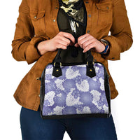 Purple Aloha Hawaii Shoulder Handbag Monstera Hibiscus Plumeria Seamless Vibes - Polynesian Pride