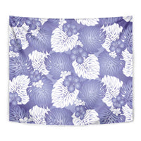 Purple Aloha Hawaii Tapestry Monstera Hibiscus Plumeria Seamless Vibes LT14 - Polynesian Pride