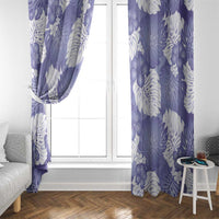 Purple Aloha Hawaii Window Curtain Monstera Hibiscus Plumeria Seamless Vibes - Polynesian Pride