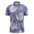 Purple Aloha Hawaii Zipper Polo Shirt Monstera Hibiscus Plumeria Seamless Vibes - Polynesian Pride