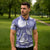 Purple Aloha Hawaii Zipper Polo Shirt Monstera Hibiscus Plumeria Seamless Vibes - Polynesian Pride