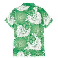 Green Aloha Hawaii Family Matching Mermaid Dress and Hawaiian Shirt Monstera Hibiscus Plumeria Seamless Vibes LT14 - Polynesian Pride
