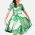Green Aloha Hawaii Family Matching Off The Shoulder Long Sleeve Dress and Hawaiian Shirt Monstera Hibiscus Plumeria Seamless Vibes - Polynesian Pride