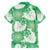 Green Aloha Hawaii Family Matching Off The Shoulder Long Sleeve Dress and Hawaiian Shirt Monstera Hibiscus Plumeria Seamless Vibes - Polynesian Pride