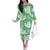 Green Aloha Hawaii Family Matching Off The Shoulder Long Sleeve Dress and Hawaiian Shirt Monstera Hibiscus Plumeria Seamless Vibes - Polynesian Pride