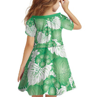 Green Aloha Hawaii Family Matching Off Shoulder Maxi Dress and Hawaiian Shirt Monstera Hibiscus Plumeria Seamless Vibes LT14 - Polynesian Pride