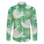 Green Aloha Hawaii Family Matching Off Shoulder Maxi Dress and Hawaiian Shirt Monstera Hibiscus Plumeria Seamless Vibes - Polynesian Pride