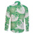 Green Aloha Hawaii Family Matching Off Shoulder Maxi Dress and Hawaiian Shirt Monstera Hibiscus Plumeria Seamless Vibes - Polynesian Pride