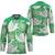 Green Aloha Hawaii Hockey Jersey Monstera Hibiscus Plumeria Seamless Vibes - Polynesian Pride