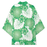 Green Aloha Hawaii Kimono Monstera Hibiscus Plumeria Seamless Vibes LT14 - Polynesian Pride
